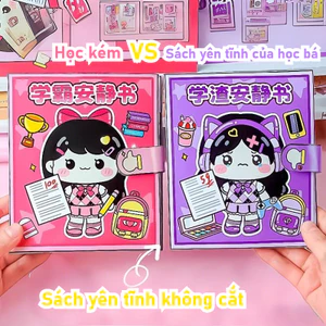 Trẻ Em DIY Sách Yên Tĩnh Ngôi Nhà Nhỏ Không Cần Cắt Dán Sách An Toàn đồ Chơi Giấy Hạt đồ Chơi Phát Triển Trí Tuệ Cho Bé