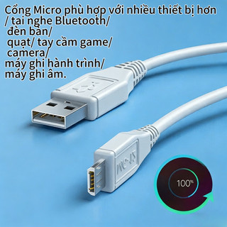 Cáp Dữ Liệu Micro USB dài 1 mét  - Bền Bỉ Không Dễ đứt gãy  Hỗ trợ bán sỉ