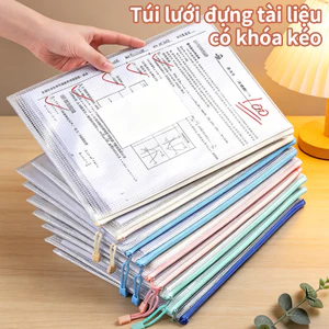 Túi đựng tài liệu có khóa kéo lưới,túi đựng tài liệu cho học sinh và văn phòng,túi lưới có khóa kéo