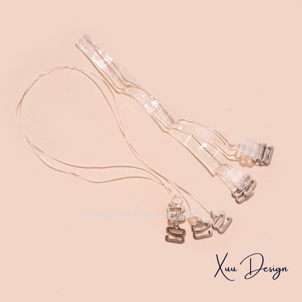 Dây quai áo lót ngực nhựa dẻo trong suốt Thời trang thiết kế XUU DESIGN