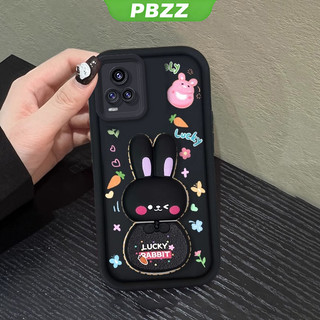 Ốp Lưng vivo v20 PRO v20se v23e v23 v21 v21e 5G Vỏ Điện Thoại Vỏ Mềm Silicon Chống Sốc Thiết Kế Mới Gương Thẩm Mỹ Thỏ Có Giá Đỡ JETZJ01
