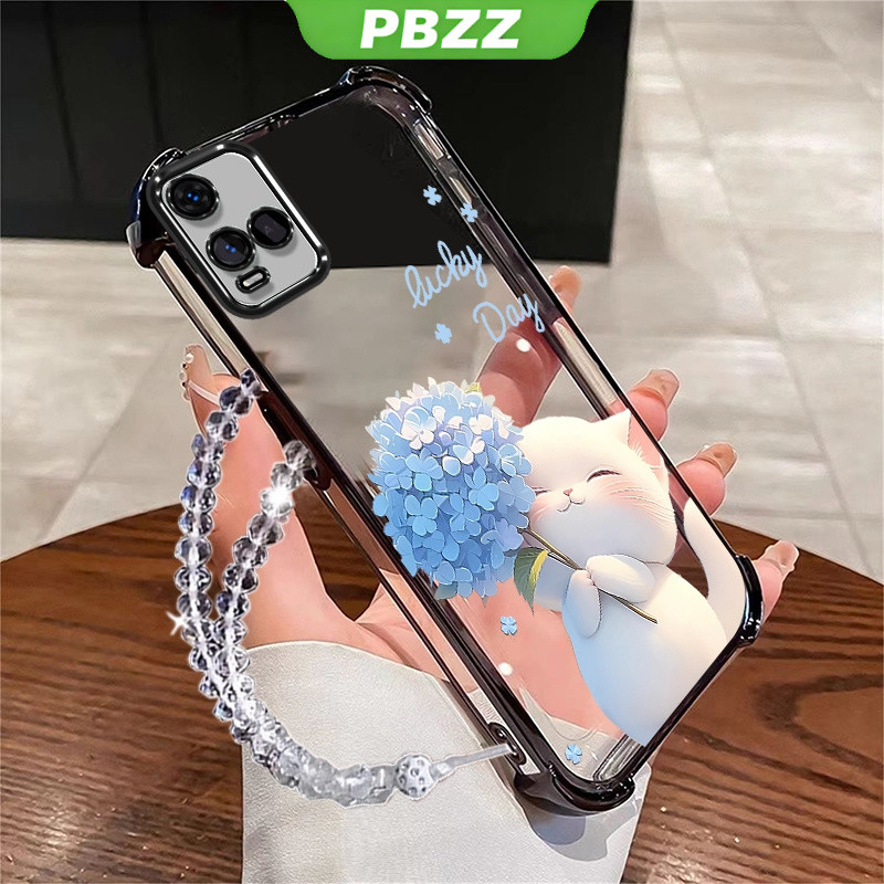 Ốp Lưng Cho VIVO Y21 VIVO Y21S VIVO Y21t VIVO Y33s Y33 Vỏ Điện Thoại Vỏ Mềm Silicon Chống Sốc Thiết Kế Mới Thẩm Mỹ Trong Suốt Hoạt Hình Vòng Tay Mèo Cho Bé Gái SJSLLSHM01