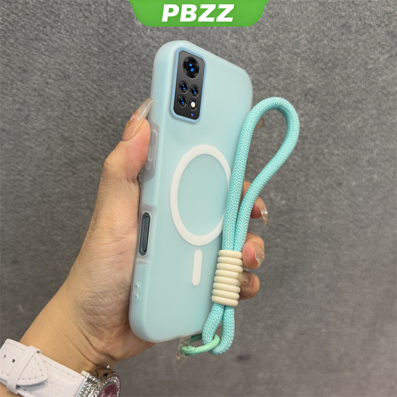 Ốp 2 trong 1 cho redmi note 11 4g note 11s redmi note 11 pro 5g Vỏ điện thoại chống sốc Thiết kế mới thẩm mỹ Vỏ thạch màu kép có dây buộc Từ tính không dây GDBSWX01