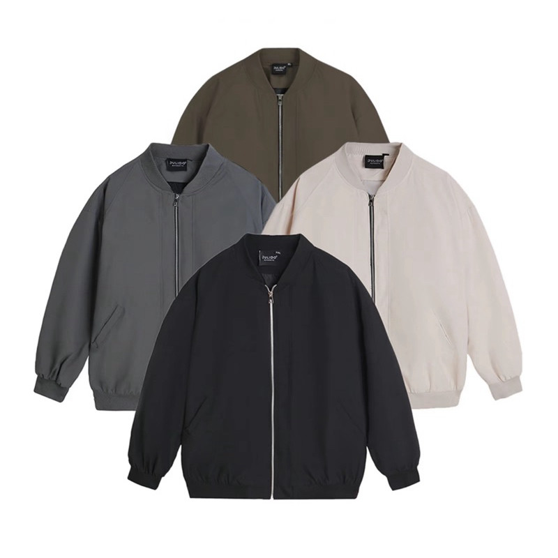 Áo khoác Bomber dù hai lớp trượt nước cản gió trong tia UV menwear jacket