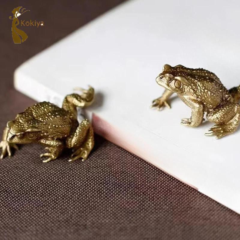 Tượng cóc bằng đồng thau Trung Quốc Điêu khắc động vật Bắc Âu Mô hình Trừu tượng sưu tập để trang trí bàn tân gia
