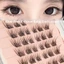 EBINLANDS 60 Cụm Lông Mi Giả Tự Dính, Nối Dài Lông Mi DIY 8-12MM Nhẹ Nhàng, Trang Điểm Mắt Đen Vibes Không Cần Keo Dán Cho Bé Uốn Cong Lông Mi Giả Đảng