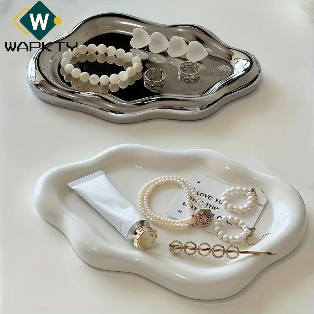 Tấm lưu trữ WAPKTY, Khay đựng đồ trang sức hình đám mây bằng nhựa, Đồng hồ đựng đồ trang sức Mini Ins / Lưu trữ chìa khóa