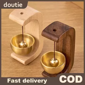 Doutie Chuông cửa tự dính phong cách Nhật Bản / Chuông gió bằng gỗ Dopamine / Chuông va chạm bằng đồng thau từ tính Trang trí cửa nhà VN