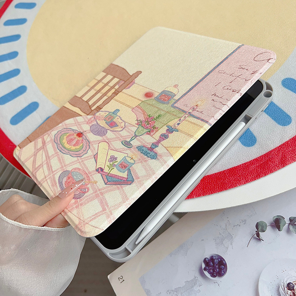 Vỏ Mềm Bàn Da Gấp Chữ Y Mini6 Mini7 A17Pro IPad 5 6 7 8 9 10 11 12 A19 A16 Air 2 3 4 5 6 7 Air 11 "13" M2 M3 M4 2026 Pro11 2020 2021 2022 Pro13 Khe cắm bút chì M4 M5