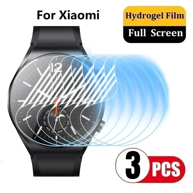 3 Bộ Phim Mềm Hydrogel Ultra HD Cho Xiaomi Watch S5 S4 Sport 46mm 47mm 41mm Trong Suốt Đồng Hồ Thông Minh Bảo Vệ Màn Hình Cho Xiaomi Watch S3 S2 S1 Pro 46mm 42mm Phim Mềm Trong Suốt Chống chói