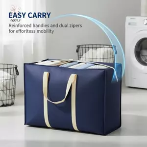 Túi đựng đồ di chuyển chống nước HNKMP XL Túi giặt hạng nặng cho quần áo nket Sắp xếp mục đích có dây kéo.