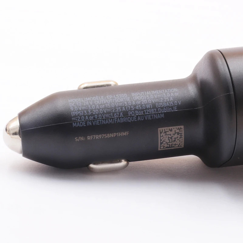 Samsung 60W Siêu Nhanh Xe Sạc Pd Usb Loại C Cổng Tự Động Cargador 45W Cho Galaxy S25 S24 S23 S22 Ultra Note 20 10 Plus A35 A55