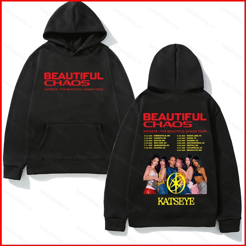 BS1 KATSEYE TOUR Áo Hoodie MỚI Thẩm mỹ 2025 Mới Album Áo nỉ SB1