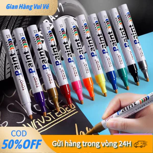 【48h】Bút sơn đánh dấu đa năng có đầu bút cứng, mực khô nhanh, chống nước và dầu, bám dính tốt mọi bề mặt.