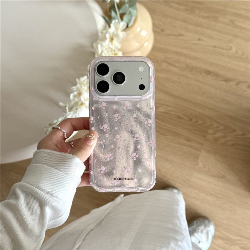 IPhone 17 Pro max Họa tiết nơ hoa TPU materia IMD xử lý Vỏ điện thoại