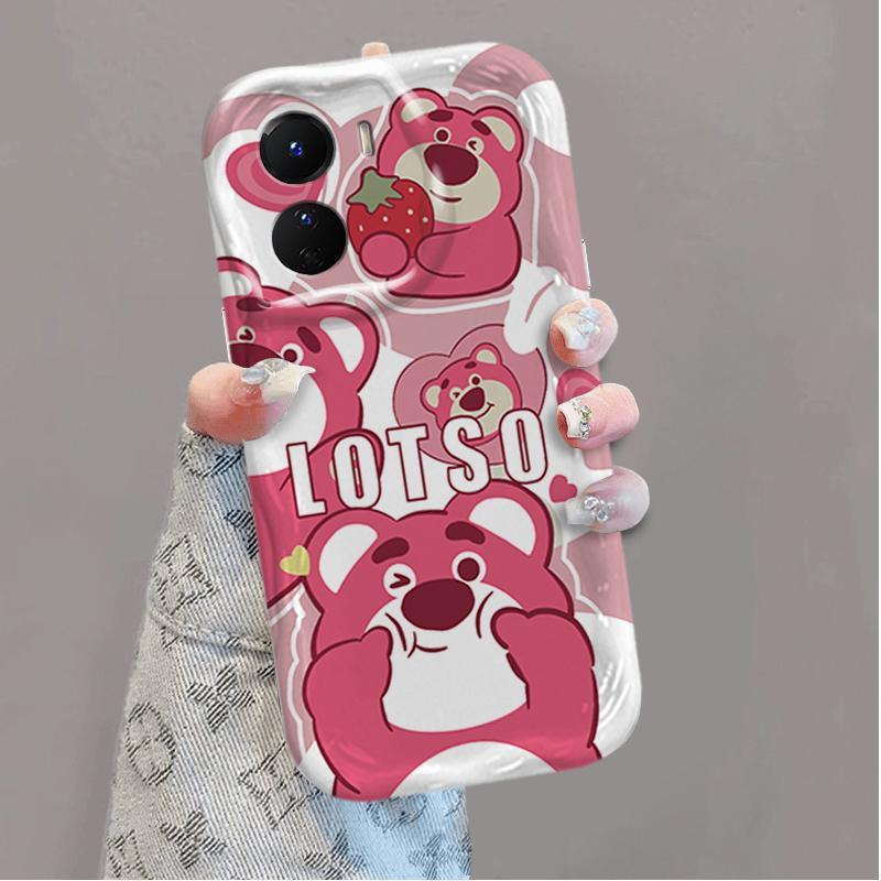 Vỏ Silicon Hoạt Hình Cho VIVO Y16 4G Y02S Điện Thoại Thông Minh 3D Vỏ Điện Thoại Mềm Lotso Gấu Chống Sốc Ốp Lưng