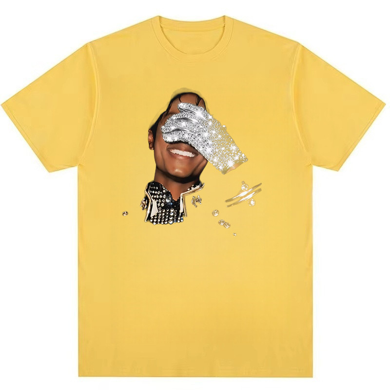 MJ Michael Jackson Huyền Thoại Nhân Vật Nam Nữ Thời Trang Đường Phố Hip Hop Cotton