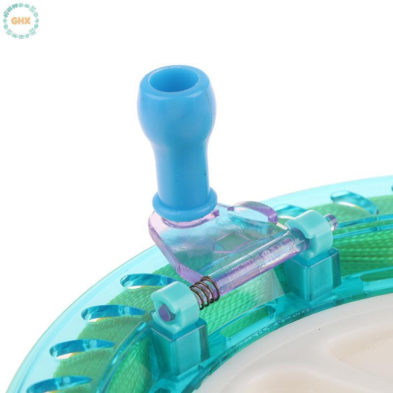 GHX 1 Miếng Ngoài Trời Tròn Màu Xanh Cầm Cho Fying Diều 100-400M Diều Cuộn Cuộn Bánh Xe Lửa Dây Tay Cầm Bay Dụng Cụ Dây Xoắn VN
