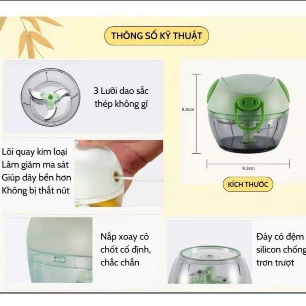 Dụng cụ xay tỏi ớt, xay đồ ăn dặm hình con heo cầm tay mini