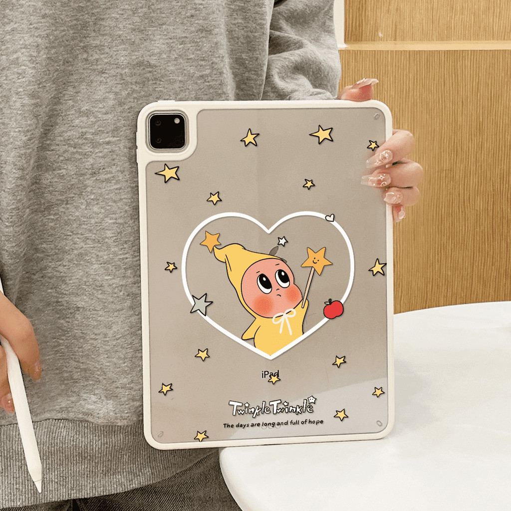 Ốp Lưng Acrylic Cứng Đáng Yêu Twinkle Dành Cho Mini6 Mini7 A17Pro IPad 5 6 7 8 9 10 11 12 A19 A16 Air 2 3 4 5 6 Air 11 M2 M3 M4 2026 Pro10.5 Pro11 M4 M5 Pro13 2024 2025