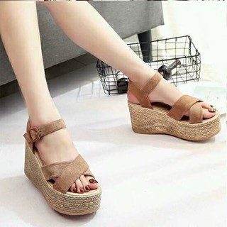 Dép Size Lớn 222 Mùa Đông Nền Tảng Nêm Gót Chân Đế Nền Tảng Dép Nền Tảng Màu Trơn Da Lộn Nữ Dép 3D5J