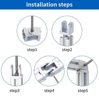 ASDFGER Bản lề có thể điều chỉnh, khớp trục hợp kim kẽm, đế trượt nhôm, trục linh hoạt, nối góc phải