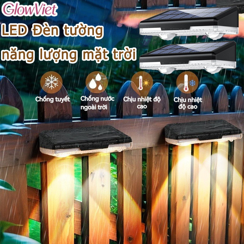 Đèn Tường Năng Lượng Mặt Trời Chống Nước LED, đèn Sân Vườn, Cảm ứng Tự động, Có Thể Sử Dụng Cho Ban Công Và Vườn