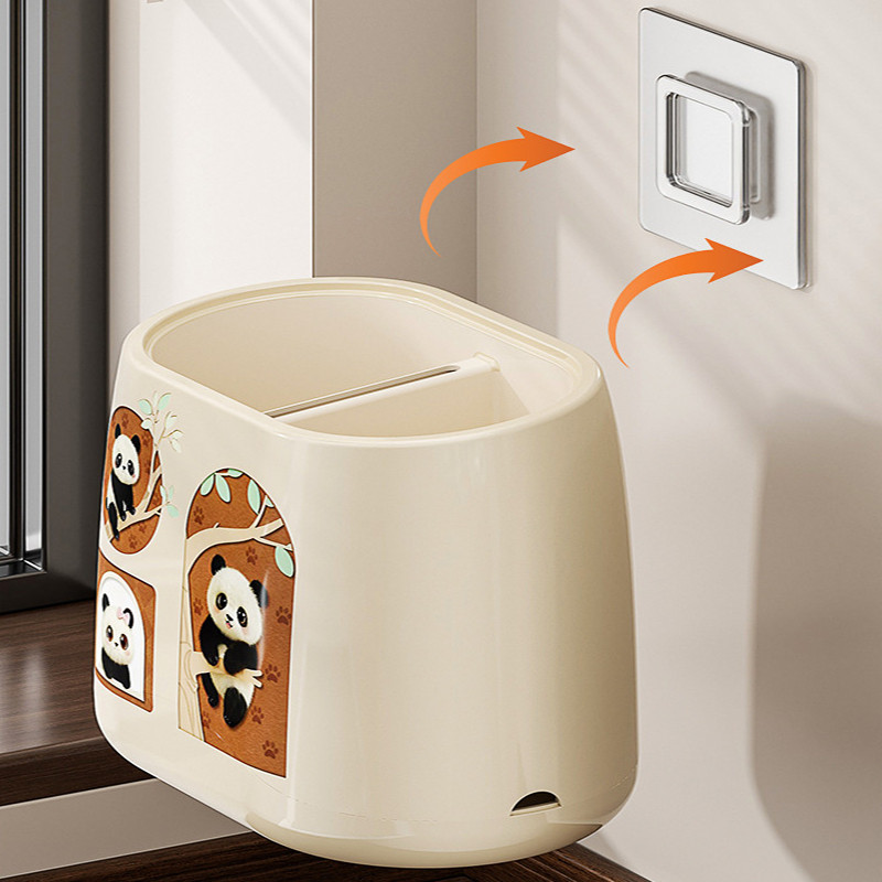 Hộp Đựng Đũa Gấu Trúc Treo Tường Không Cần Khoan, Giá Đựng Dao Kéo Nhà Bếp, Kệ Để Đũa Thoát Nước Gọn Gàng DINO