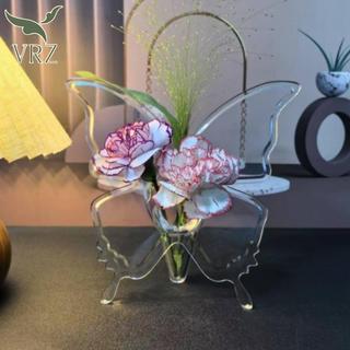 VRZ Trong Suốt Bướm Acrylic Bình Hoa Ba Chiều Hoa Sắp Xếp Phụ Kiện Bình Bướm Trang Trí Nhà Cửa HOT