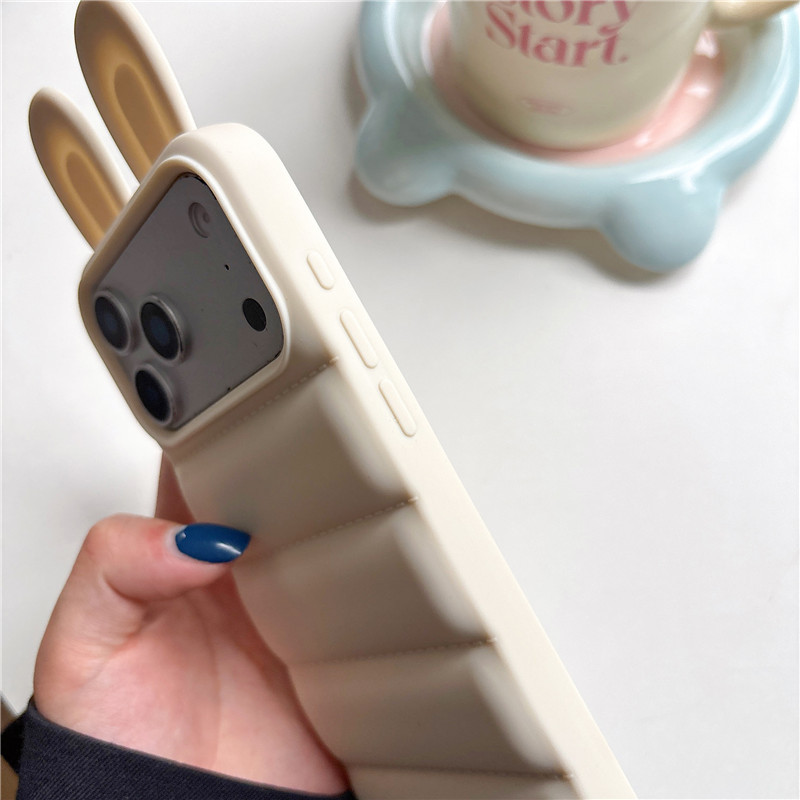 IPhone 17 Pro max Tai thỏ chất liệu TPU mờ IMD process phone case