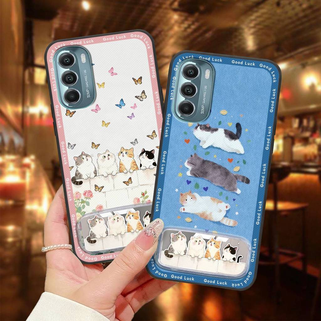 Ốp Điện Thoại Bền Chống Thấm Nước Cho MOTO G Stylus 5G 2022 Miếng Dán Vải Chân Đế Thêu Sang Trọng Vỏ Mềm Chống Bụi Bẩn Bọc Toàn Bộ Ba Chiều TPU 3D Chống Sốc Giá Đỡ Điện Thoại