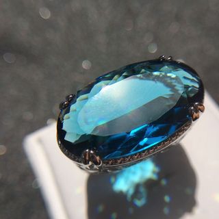 ❤ Ban Đầu Bán Đảng Xanh Ánh Sáng Đá Quý Lớn Nhẫn Unisex Sapphire Trang Sức
