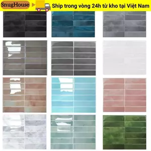 Nhãn dán tường gạch tự dính SNUGHOUSE, Giấy dán tường chống thấm nước chống ẩm, Nhãn dán bếp DIY chống dầu chịu nhiệt