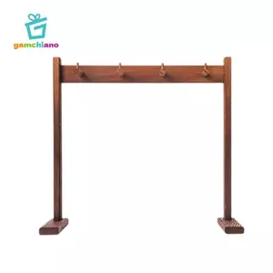 Chime Stand Gong Display Stand Giá đỡ chuông để bàn Gỗ tự nhiên có đế ổn định Thích hợp cho không gian thiền EC