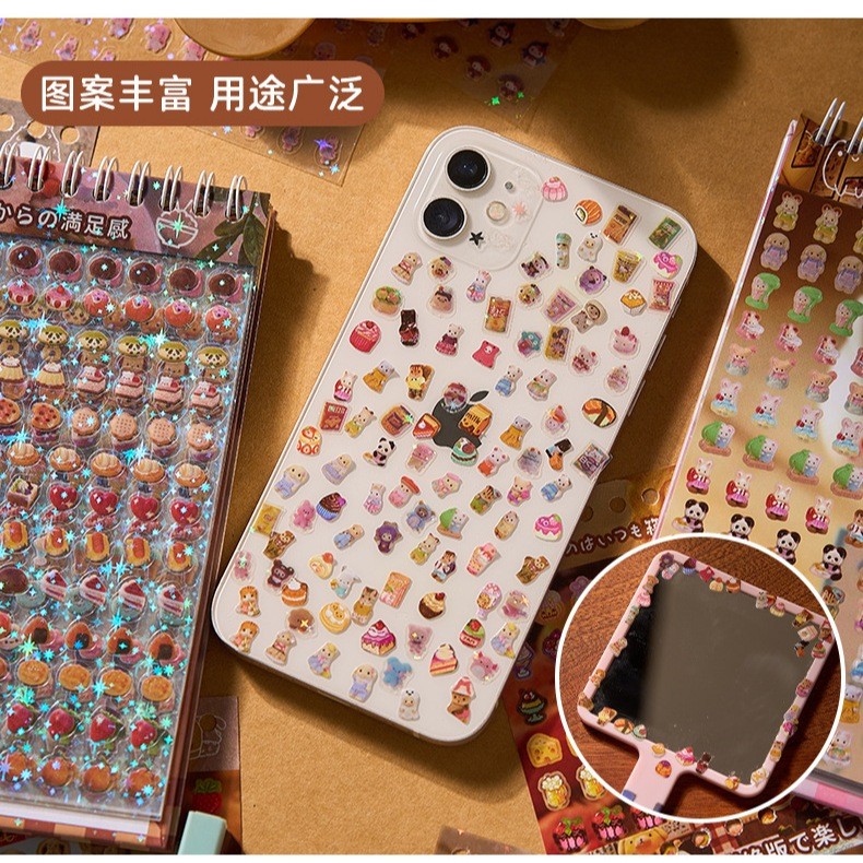 Bộ Sticker Die-Cut Kawaii Retro Showa 2500 Mẫu - Scrapbooking, Decor Sổ Tay DIY Độc Đáo