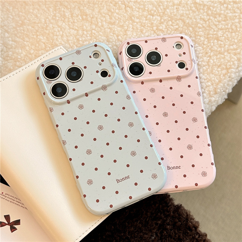 Ốp điện thoại TPU họa tiết hoa chấm chấm cho iPhone 17 Pro Max 16 pro max