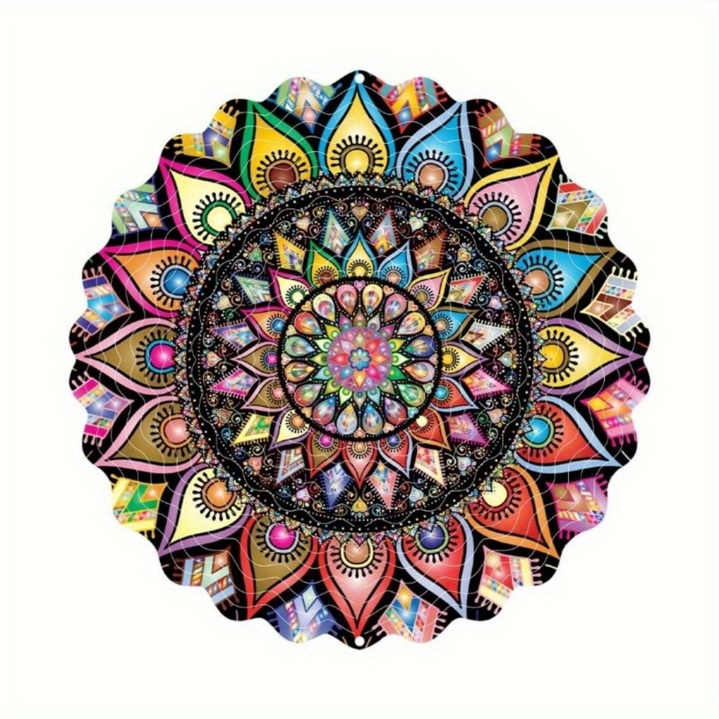 CIFbuy Thép không gỉ Mandala Gió Spinner Động Vật Điêu Khắc Ngoài Trời Trong Nhà Trang Trí Chuông Gió Treo Trang Trí