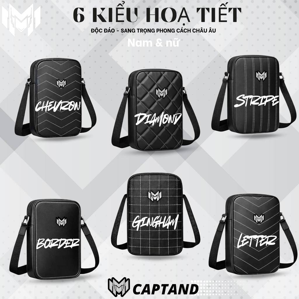 Túi đeo chéo da cao cấp kiểu đứng Captand Men siêu ngầu [CHẤT LƯỢNG]