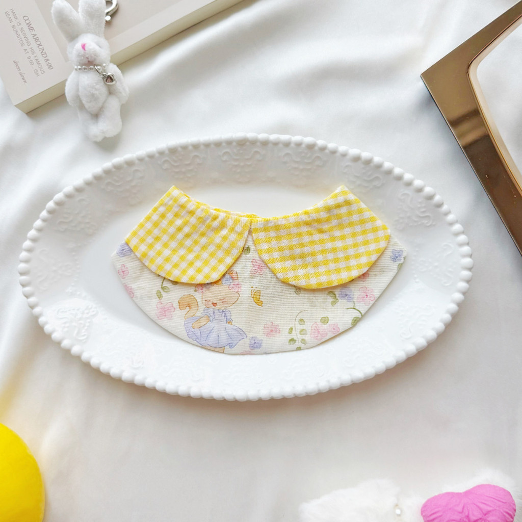 [Pet-Eleven] Khăn Nước Bọt Cho Thú Cưng Dễ Thương Macaron Màu Kẻ Sọc Yếm Cho Chó Chó Nhỏ Mèo Trang Trí Muppet Anh Ngắn