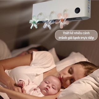 Tản gió 5 cánh điều hòa xoay 360 độ Tấm Chắn Gió Điều Hòa, Xoay 360 Độ, Chống Gió Lạnh Thẳng, Bảo Vệ Sức Khỏe, 3-5 Cánh