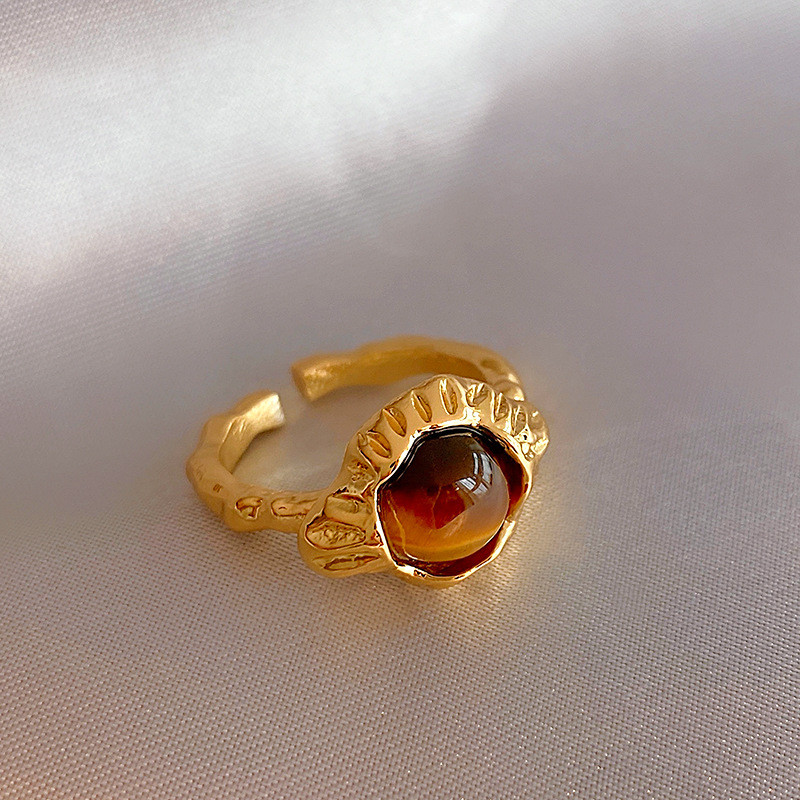 Nhẫn hổ mắt mở điều chỉnh, thiết kế vintage độc đáo, món quà sang trọng cho nữ