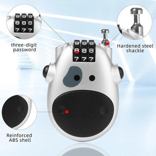 Khóa mật mã dây cáp thép mini chống trộm, Khóa Mật Khẩu, 3 Số, Dây Khóa Thép, Chống Trộm, Bảo Vệ