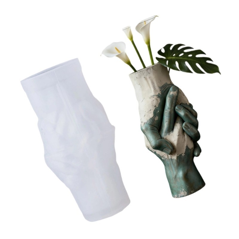 Tay lắc khuôn hình silicone dùng cho đúc nhựa, phù hợp làm bình hút nước handmade sáng tạo