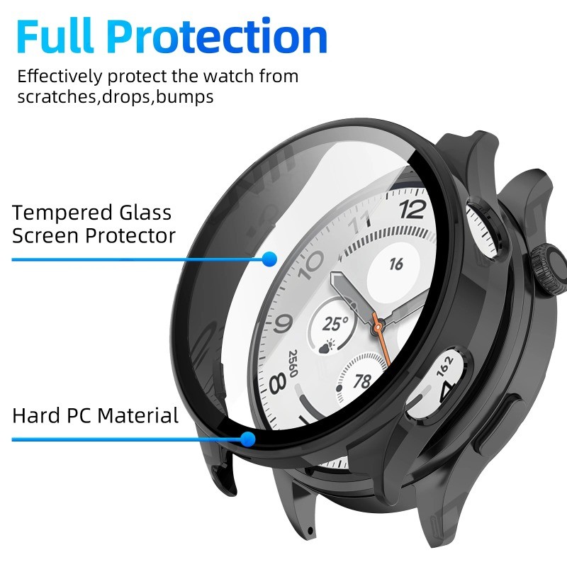 Ốp Đồng Hồ Cho Xiaomi Watch5 PC Case + Kính Cường Lực Bảo Vệ Màn Hình Cho Xiaomi Watch 5 Vỏ Cứng Ốp Lưng Khung