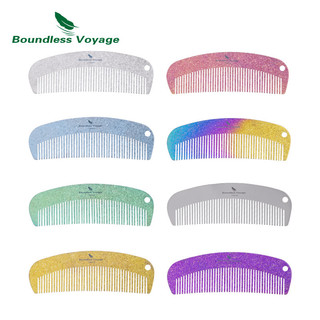 Boundless Voyage Titan Tóc & Râu Lưỡi Liềm Lược Unisex Nhà Ngoài Trời Bỏ Túi Lược Dành Cho Nam Nữ Ti9011B