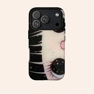 Họa tiết Sequin mặt nửa mặt hoạt hình cho bé gái Thích hợp cho iPhone 17 Pro max Plus Air / 16 / 15 / 14 / 13 / 12 / 11 / XS / XSmax / 7 / 8 plus Vỏ cứng hai lớp chống sốc chống sốc Bao gồm tất cả