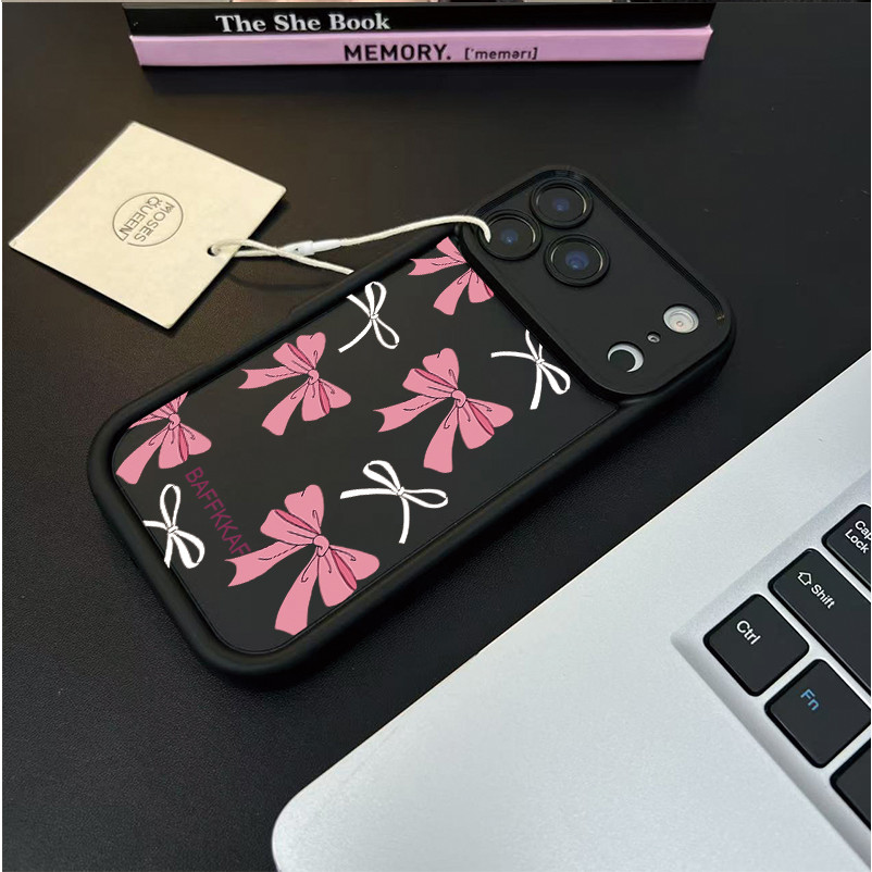 Vỏ Cho Xiaomi Redmi 15C 15 14C 13C 13 12 10 10C 9A A5 Vỏ Màu Hồng Nơ Đen Họa Tiết Silicon Dễ Thương Nhiều Bước TPU Bảo Vệ Camera Matte Chống Va Đập Sang Trọng Chống Sốc