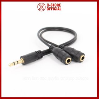 Jack gộp tai nghe và mic 3.5mm, cáp chia 1 cổng ra 2 cho PC, laptop, dây chuyển audio tiện lợi - 02JAT-3.5T2T3.5