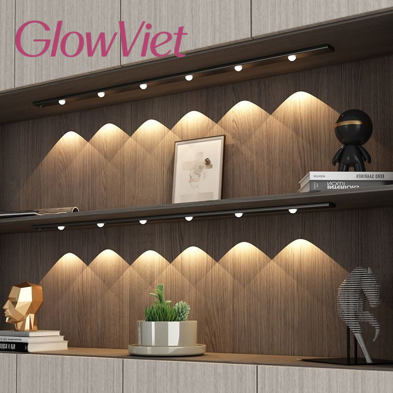 Đèn LED trang trí cảm ứng điều chỉnh độ sáng Không Dây 5 Màu Sắc, Đèn cảm biến thông minh cơ thể người