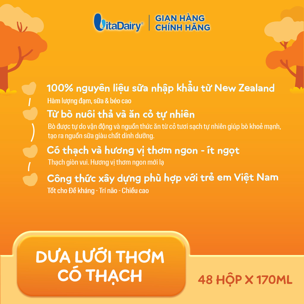 [THÙNG 48 HỘP] Thức uống dinh dưỡng Moozi có thạch nhiều vị (kẹo nho, cam đào, dưa lưới, socola lúa mạch) - 170ml